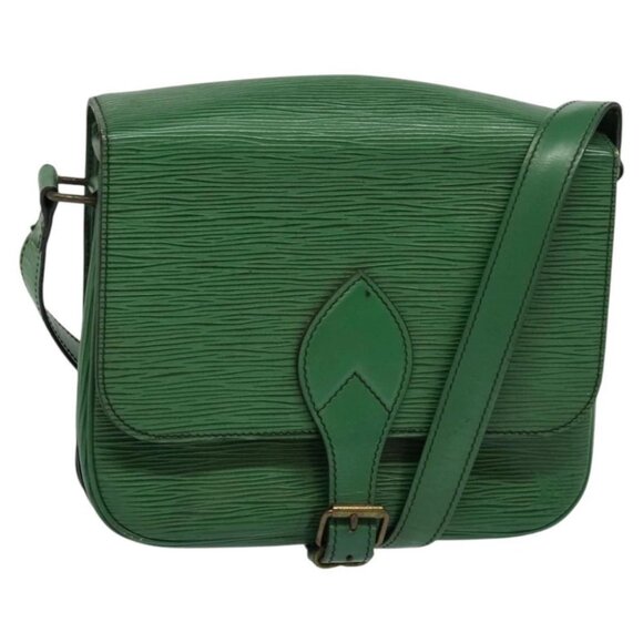 LOUIS VUITTON Epi Cartouchiere MM Shoulder Bag Green - Picture 1 of 16